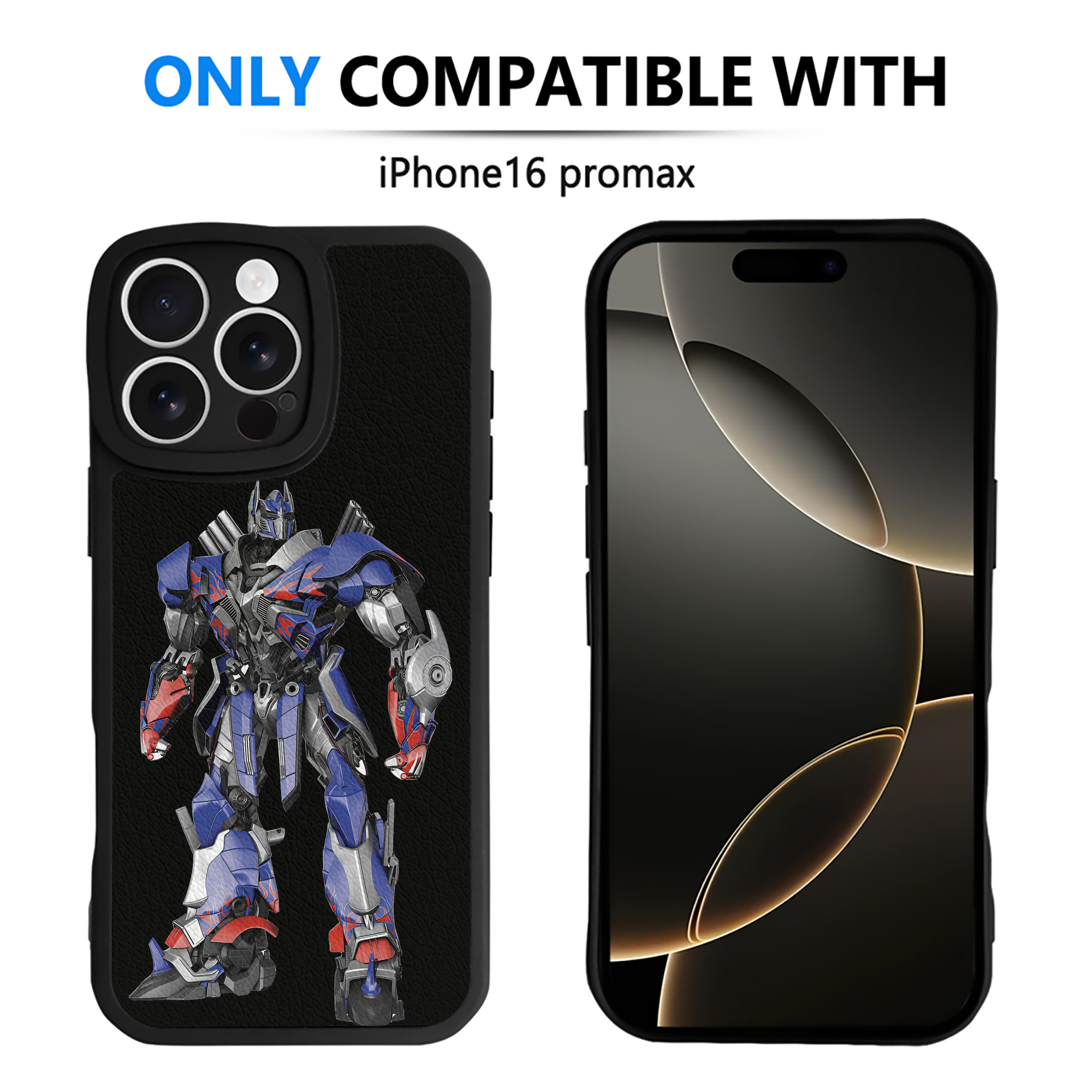 （画像用） Transformers トランスフォーマー 【iPhone 16シリーズ対応】シリコンスマホケース（レザー調） 材質：シリコン